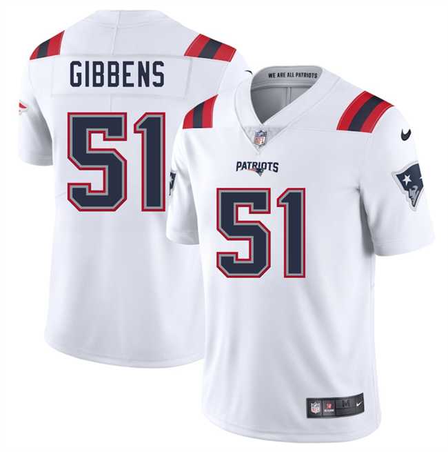 Men & Women & Youth New England Patriots #51 Jack Gibbens White 2025 Vapor Limited Stitched Jersey,We sell and wholesale Men & Women & Youth New England Patriots #51 Jack Gibbens White 2025 Vapor Limited Stitched Jersey on line form chian!